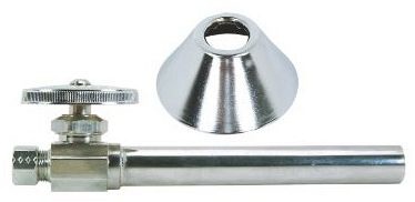 BrassCraft CS41BXC 3/8OD Straight Stop W/5" Ext Lead Free