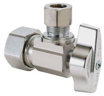 BrassCraft KTCR19XC 5/8 Compression X 3/8 Compression 1/4 Turn Stop Lead Free