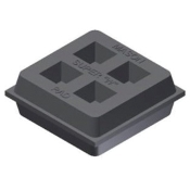 Mason Industries R2X2SW Waffle Pad, 180 lb Load, 3/4 in Height, 2 in Width, 2 in Depth, Natural Rubber