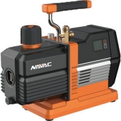 Navac NRP8DI Smart Vacuum Pump, 8 cfm, 15 um Vacuum, 2 Stages, 115 V, 3/4 hp Motor HP, 1/4 in, 3/8 in, 1/2 in Connection
