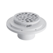 PASCO 8015 Shower Drain, For Pipe Size: 2 in, 3 in, IPS Outlet Connection, PVC Body, Plastic Grate, 4 in Grate