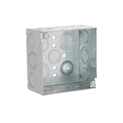 RACO® 232 Square Electrical Box, Steel, 16 Knockouts, 30.3 cu-in Capacity, 4 in Height, 4 in Width, 2-1/8 in Depth