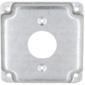 RACO® 801C Exposed Work Square Box Cover, Steel, 6.5 cu-in Capacity, 4 in Height, 4 in Width, Cover Function Type