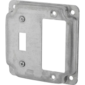RACO® 814C Exposed Work Square Box Cover, Steel, 4 in Height, 4 in Width, Cover Function Type