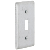 RACO® 865 Handy Box Cover, Steel, 1 Gangs, 4 in Height, 2 in Width, Gray, Cover Function Type, Galvanized