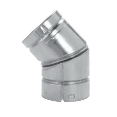 Selkirk® RV Series 104222 Gas Vent Elbow, 4 in, 45 deg, 60 deg, Aluminum/Galvanized Steel