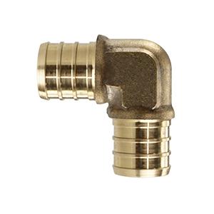 Sioux Chief PowerPEX® 642XG4 Elbow, 1 in F1807 PEX Crimp™ x 1 in F1807 PEX Crimp™, Brass