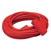 Southwire® 4218SW8804 Tritap Extension Cord, 50 ft Length, 15 A, 125 V, 14 AWG Wire, NEMA 5-15P Plug, SJTW Jacket, Red
