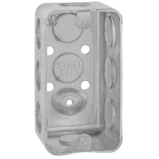 Steel City® 583611/2 Utility Box, Steel, 1 Gangs, 10 Knockouts, 1 Outlets, 13 cu-in Capacity, 4 in Height, Silver