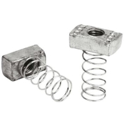 Superstrut® A1003/8 Regular Spring Nut, Steel, Electro-Galvanized/Silver Galvanized, 3/8-16 Thread, 1.338 in Width