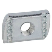 Superstrut® AB1003/8 Universal Springless Channel Nut, Steel, Electro-Galvanized/Silver Galvanized, 3/8-16 Thread