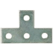 Superstrut® AB220-TB Tee Plate, Steel, Gold Galvanized, 5-3/8 in Length, 1-5/8 in Width, 3-1/2 in Height, 4 Holes