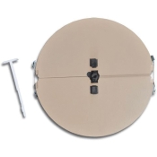 TRUaire® 802X06 Butterfly Damper, Round Duct, 6 in Diameter, Steel, Brown Powder-Coated