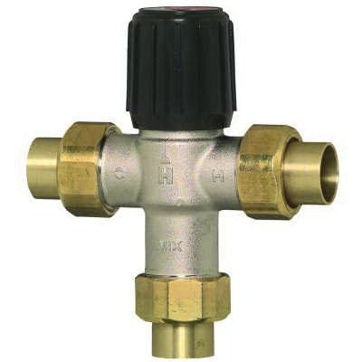 Honeywell AM-1 Series AM101-UT-1LF Thermostatic Mixing Valve, 3/4 in, NPT, 0.5 gpm, 150 psi, Brass, Yes