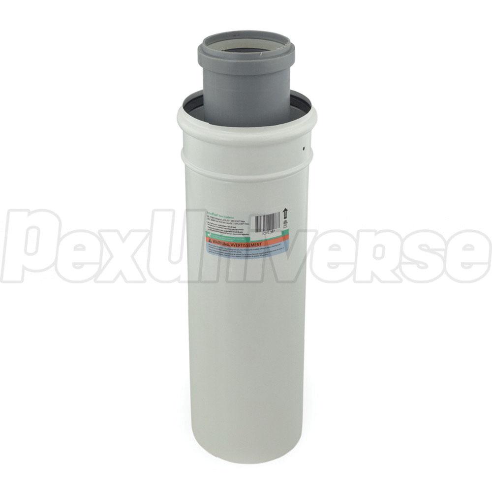Centrotherm ICVL241 Eco Systems InnoFlue Vent Pipe, 2/4 in, 14-1/2 in L, Male x Female, Polypropylene