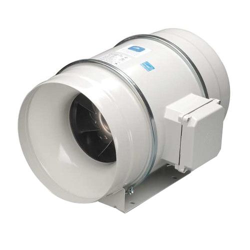 S&P TD-250 In-Line Duct Fan, 120 V, 2.2 A, 162/241 W, 2400/3200 rev/min Speed, 2 -Speed, 170/405 - 541/754 cu-ft/min