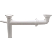 WOLVERINE BRASS® 53314 Telescopic Outlet Sink Waste, Connection Size 1: 1-1/2 in, Polypropylene, White