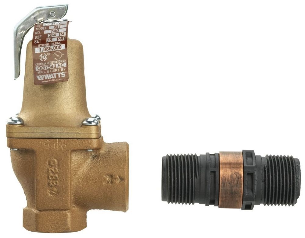 WATTS 382456 F382456 740 3/4 75LB Pressure Relief Valve with Flood