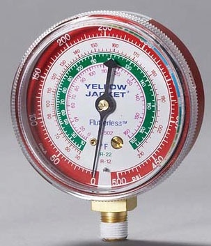 Yellow Jacket® 49035 Ritchie R410A Red Pres Gauge