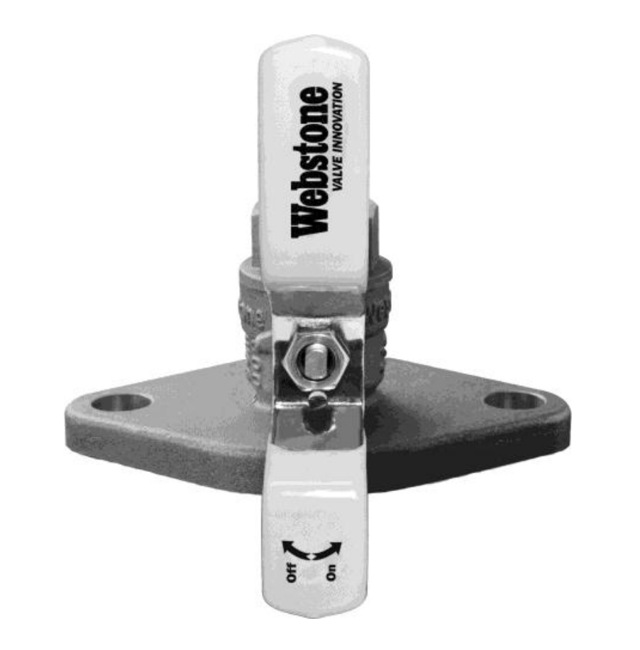 Webstone H-40404 4040 Series Full Port Isolator Ball Valve - 1 In, Ips X Flanged