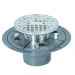 AB&A™ 63802 Tile Shower Drain With Reversible Clamping Ring, For Pipe Size: 2 in, 3 in, PVC Body, Brass Grate, Round