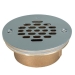 AB&A™ 67037 Shower Drain, For Pipe Size: 2 in, Caulk Outlet Connection, Bronze Body, Stainless Steel Grate, Round