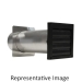 Builder's Best® 110282 Louver Hood, 5.6 in Opening Width, 5-1/2 in Opening Length, Plastic, 5/8 in Height, White