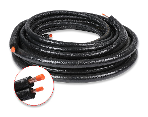 CERRO 1/4"X3/8"X50' Ductless Line Set with 1/2" Armaflex UV Shield