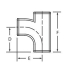 Charlotte Pipe NH 28-2 Sanitary Tee, Tee Fitting, Connection Size 1: 2 in, Connection Type 1: No-Hub