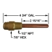 Crown Engineering PMW-2S Aquastat Immersion Standard Well, Connection Size 1: 1/2 in, Connection Type 1: NPT