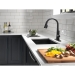 DELTA® 19802Z-BL-DST Kitchen Faucet, Deck Installation / Mounting, 1 Handles, 1 or 3 Holes, 1.8 gpm Flow Rate