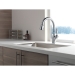 DELTA® 9178-AR-DST Kitchen Faucet With ShieldSpray® Technology, Deck Installation / Mounting, 1 Handles, 1 or 3 Holes
