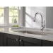 DELTA® 9178-DST Kitchen Faucet With ShieldSpray® Technology, Deck Installation / Mounting, 1 Handles, 1 or 3 Holes