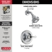 DELTA® T13220 Shower Trim, Wall Installation / Mounting, Brass, Chrome, 1.75 gpm Flow Rate, 1 Handles, Lever Handle