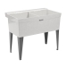 ELM® DURASTONE® UTILATWIN® 26F Double Laundry Tub, Fiberglass, 24 in Length, 40 in Width, 14-3/8 in Depth, White