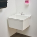 FIAT™ L1 Laundry Tub With Hanger, Molded Stone, 23 in Length, 22 in Width, White