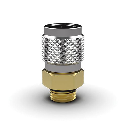 Fieldpiece RVC5 Service Port Fitting, Brass, Zinc-Plated, For Use With: VC2G, VC1G and VC1 Valve Core Removal Tools