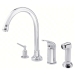 GERBER® D409112SS High Rise Kitchen Faucet, Deck Installation / Mounting, 1 Handles, 4 Holes, 1.75 gpm Flow Rate, Chrome