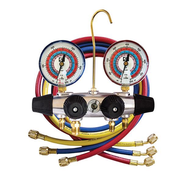 JB Industries 25633 Zeppelin R32/454B/410A 4-V Manifold W/5' Hoses