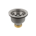 Jomar Valve® Snap-N-Loc® 300-006 Sink Strainer, 304 Stainless Steel, Stainless Steel, 4.41 in Outside Diameter