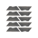 KLEIN TOOLS® 44124 Utility Knife Blade, 6.1 in L Blade, Steel Blade, 1 in L, 2-1/2 in W, 0.4 in D, 0.024 in Thick