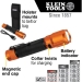KLEIN TOOLS® 56413 2-Color Flashlight With Holster, 1000 Lumens, Yes Rechargeable, Aluminum, LED Bulb