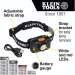 KLEIN TOOLS® 56414 2-Color Headlamp With Adjustable Strap, 800 Lumens, Yes Rechargeable, LED Bulb, 2.9 in Length