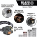 KLEIN TOOLS® 56414 2-Color Headlamp With Adjustable Strap, 800 Lumens, Yes Rechargeable, LED Bulb, 2.9 in Length