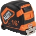 KLEIN TOOLS® 9216 Double Hook Tape Measure, SAE System of Measurement, Plastic/Steel, 3.07 in Length, 2.35 in Width