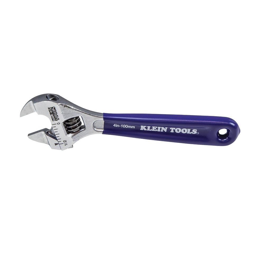 KLEIN TOOLS® D86932 Slim-Jaw Adjustable Wrench, 4.563 in OAL, 1/2 in Jaw