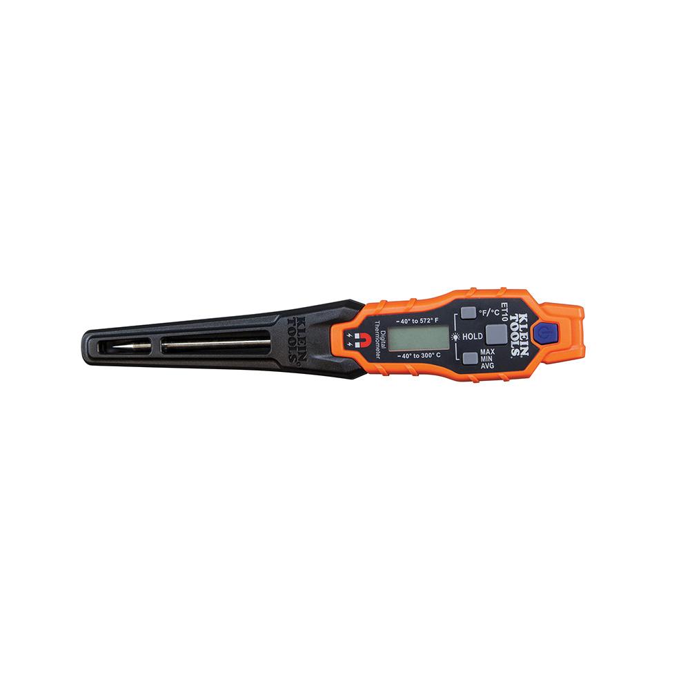 KLEIN TOOLS® ET10 Magnetic Digital Pocket Thermometer, -40 to 572 deg F, Digital Display, LR44 Battery