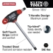 KLEIN TOOLS® JTH9E10 Hex Key, SAE System of Measurement, 5/32 in, Chamfered End, 9 in L, T-Style Handle