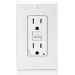 Leviton® AGTR1-W Tamper-Resistant Dual-Function AFCI/GFCI Outlet With LED Indicator Light, 15 A, 125 V, White