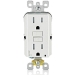 Leviton® AGTR1-W Tamper-Resistant Dual-Function AFCI/GFCI Outlet With LED Indicator Light, 15 A, 125 V, White
